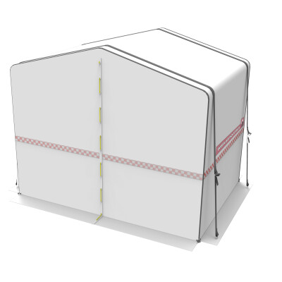 Schwei&szlig;zelt / Arbeitszelt Kombo U 2,5m; 5,0m; 7,5m 3,0 m / H&ouml;he 2,4 m 2,5 m