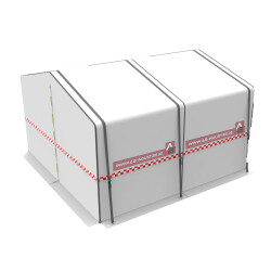 Schwei&szlig;zelt / Arbeitszelt Kombo U 2,5m; 5,0m; 7,5m 4,0 m / H&ouml;he 2,5 m 5,0 m