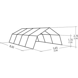 Montagezelt MZ 87 / 8,0 x 5,65 m