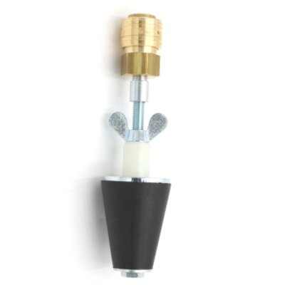 Konischer Rohrverschluss, 13,0 - 66,0 mm mit Durchgang und Schnellverschlusskupplung 13 - 23