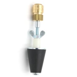 Konischer Rohrverschluss, 13,0 - 66,0 mm mit Durchgang und Schnellverschlusskupplung 20 - 33