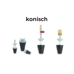 Konischer Rohrverschlussstopfen 1 bar,  ohne Durchgang &Oslash; 36 - 63 mm