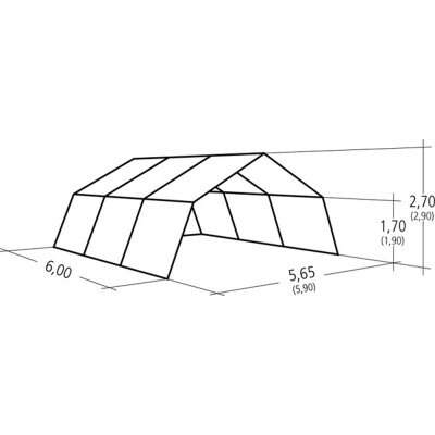 Montagezelt MZ 67 / 6,0 x 5,65 m