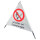 Faltsignal FSW9 &ndash; Gasarbeiten, 900 mm, aufgestellt