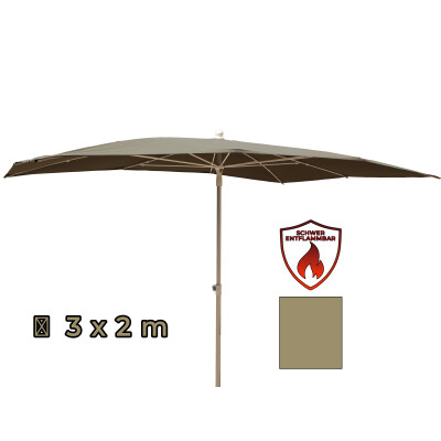 Baustellenschirm Rechteck 3,0 x 2,0 m, OLIVE - ohne Endh&uuml;lsen