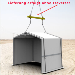 Spezialzelt mit Rohrdurchf&uuml;hrung, kranbar, Kombo S 3,0 m-2,5 m