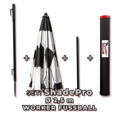 SET: ShadePro "SLAM RAM+Schirm" WORKER &Oslash; 2,5 m [300267] FUSSBALL
