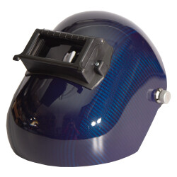 Original Carbon Fiber Welding Schweisshelm COLORED Blau