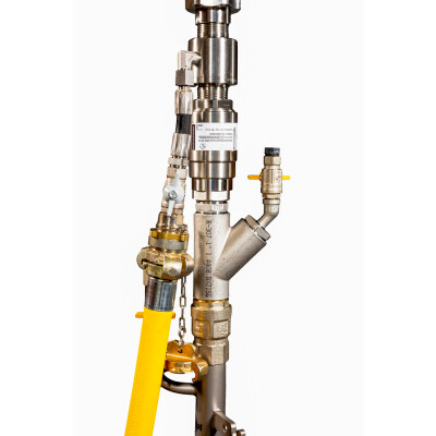 Abfackelger&auml;t DN 25 (1&quot;) - Erdgas, Propan, Biogas, Stadtgas, Wasserstoff PREMIUM PRO PLUS - mit Venturid&uuml;se &quot;VENKRO25&quot; - mit Flamm&uuml;berwachung - mit Trolley