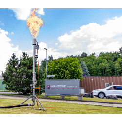 Abfackelger&auml;t DN 50 (2&quot;) - Erdgas, Propan, Biogas, Stadtgas, Wasserstoff max. 16 bar-mit Venturied&uuml;se &quot;VENKRO 50&quot;-mit Flamm&uuml;berwachung