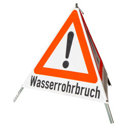 Faltsignal FSW7 – Wasserrohrbruch, 700 mm, aufgestellt