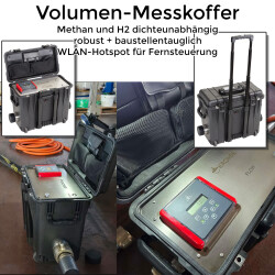 Volumen-Messkoffer bis 16 bar f&uuml;r Erd,-/Biogas, Propan, Wasserstoff und andere Gase