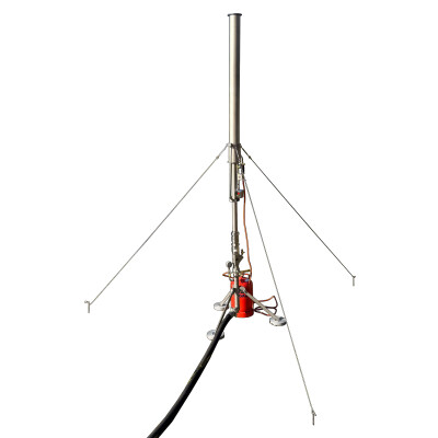 Verl&auml;ngerung Diffusor-Rohr f&uuml;r Abfackelger&auml;t DN 50 f&uuml;r Verbrennung mit erh&ouml;htem Austritt der Flamme Edelstahl V2A, 1800 mm lang mit drei &Ouml;sen zum Spannen von Seilen